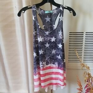Karlie American Flag Tank Top Wmn's Size Small